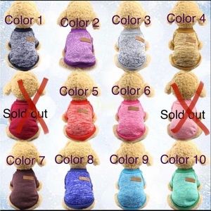 Dog sweater pack of 3 colors - only small dogs. Puppies 1-5 months.